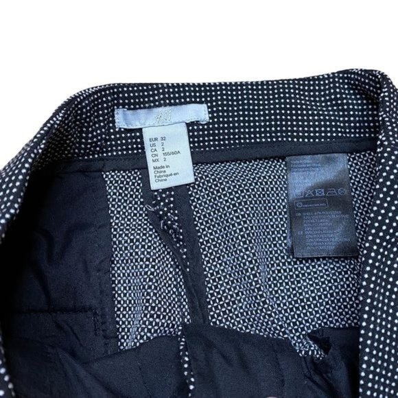 H&M Tuxedo Pants Tiny Dots Black White 2 - Picture 12 of 16